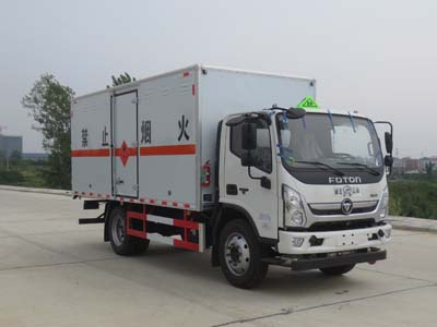 福田2轴易燃液体厢式运输车