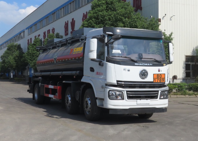 陕汽14.6方腐蚀性物品罐式运输车