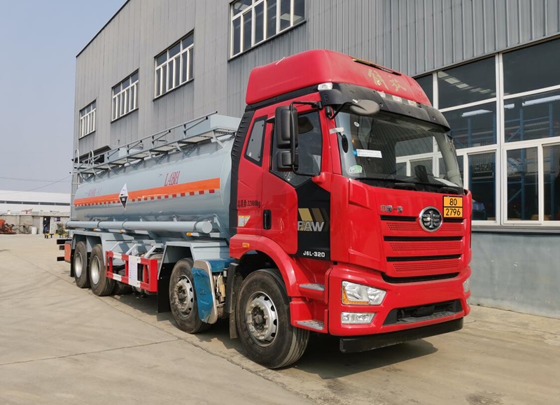 解放19方腐蚀性物品罐式运输车